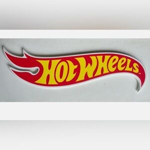 Hot Wheels Logo Wood Sign 24in Plaque Wall Art Garage Shop Mancave Diecast Cars